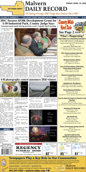 Cover of Malvern Daily Record