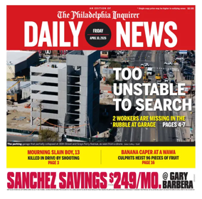 Cover of Philadelphia Daily News