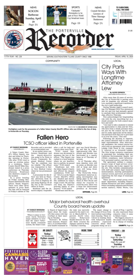 Cover of Porterville Recorder