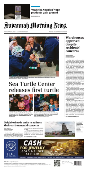 Cover of Savannah Morning News