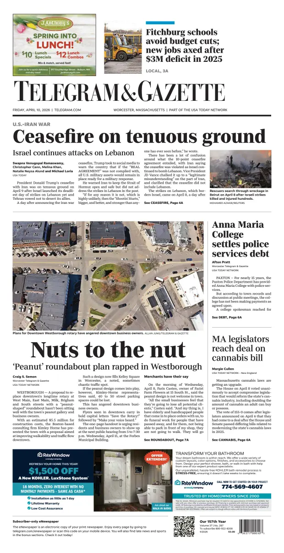 Cover of Telegram & Gazette