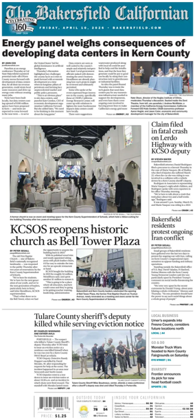 Cover of The Bakersfield Californian