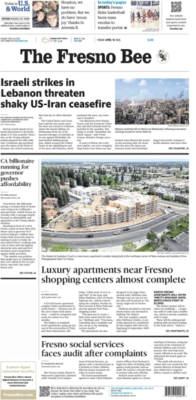 Cover of The Fresno Bee