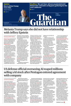 Cover of The Guardian (USA)