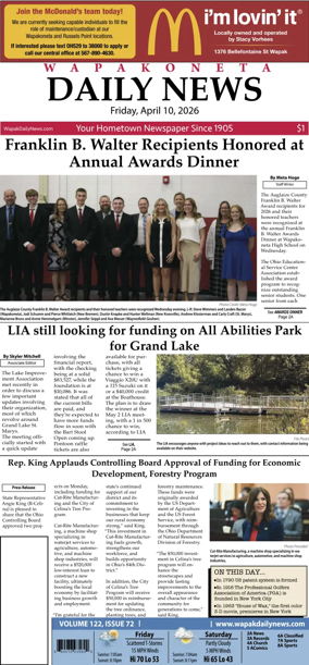 Cover of Wapakoneta Daily News