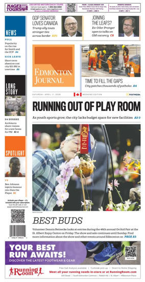 Cover of Edmonton Journal