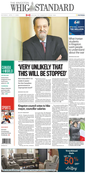 Cover of Kingston Whig-Standard