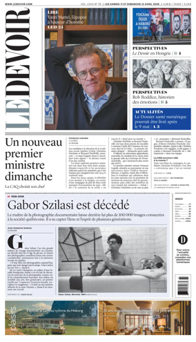 Cover of Le Devoir