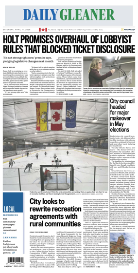 Cover of The Daily Gleaner