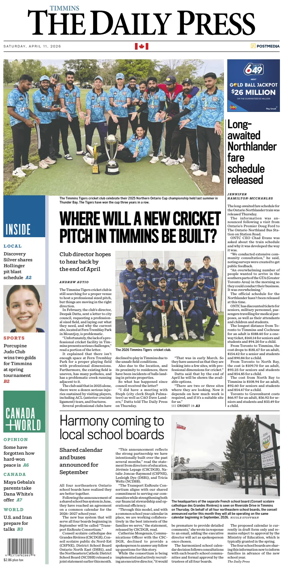 Cover of The Daily Press (Timmins)