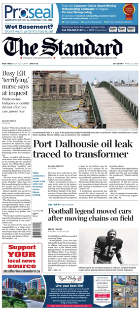 Cover of The Standard (St. Catharines)