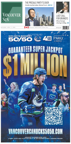 Cover of Vancouver Sun