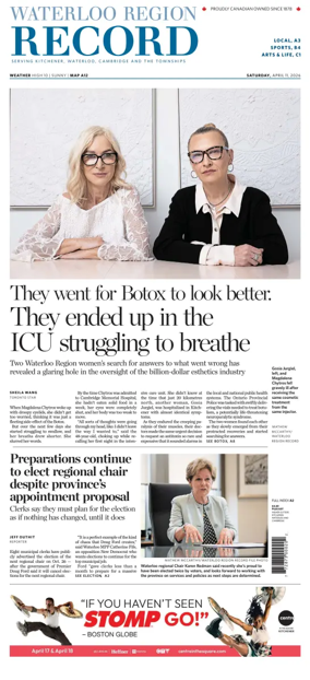 Cover of Waterloo Region Record