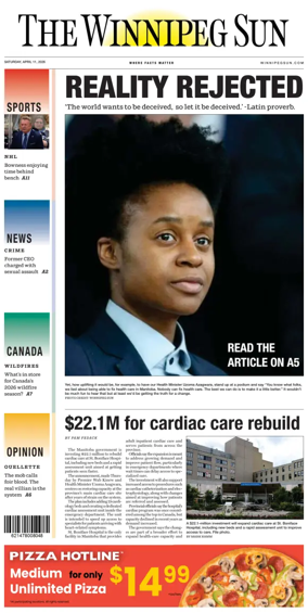 Cover of Winnipeg Sun