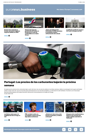 Cover of Euronews Business (Spanish) Compiled Edition