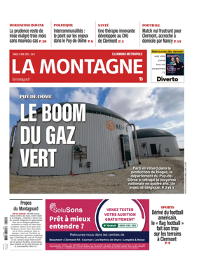 Cover of La Montagne (Clermont-Metropole)