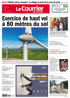 Cover of Le Courrier de l’Ouest (Cholet)