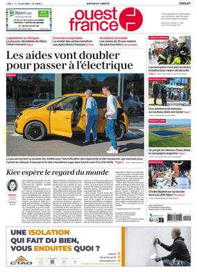 Cover of Ouest France (Cholet)