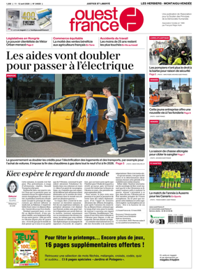 Cover of Ouest France (Les Herbiers / Montaigu)