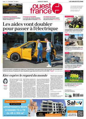 Cover of Ouest France (Les Sables-d'Olonne)