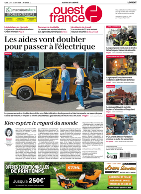 Cover of Ouest France (Lorient)