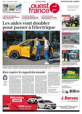 Cover of Ouest France (Nantes / Sud-Loire / Vignoble)