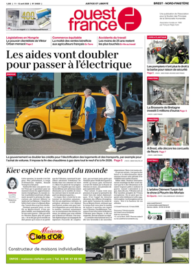 Cover of Ouest France (Nord-Finistere)
