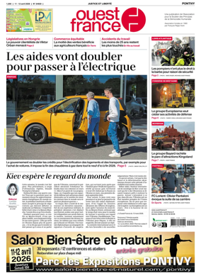 Cover of Ouest France (Pontivy)