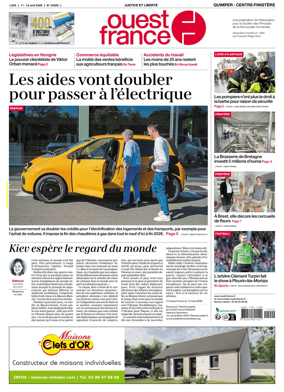 Cover of Ouest-France (Quimper Centre-Finistere)