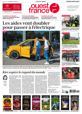 Cover of Ouest-France (Rennes Nord-Ouest)