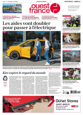 Cover of Ouest-France (Saint-Brieuc Lamballe)