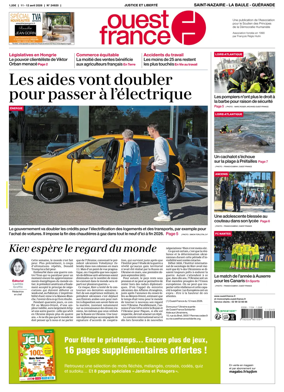 Cover of Ouest France (Saint-Nazaire La Baule Guerande)