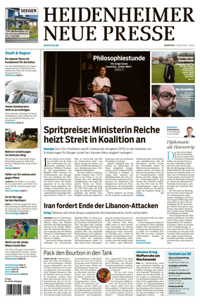 Cover of Heidenheimer Neue Presse