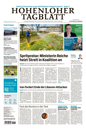Cover of Hohenloher Tagblatt