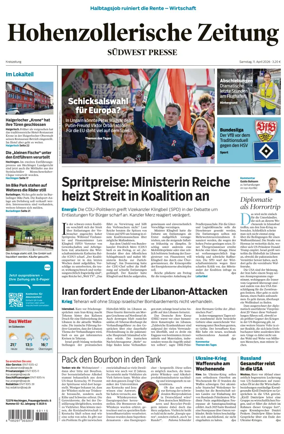 Cover of Hohenzollerische Zeitung