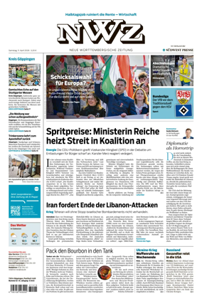 Cover of NWZ – Neue Wurttembergische Zeitung