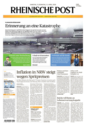 Cover of Rheinische Post - Monchengladbach and Korschenbroich