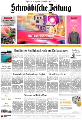 Cover of Schwabische Zeitung (Bad Saulgau)
