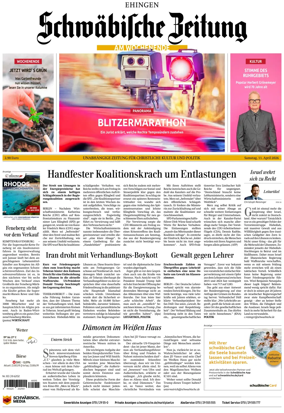 Cover of Schwabische Zeitung (Ehingen)