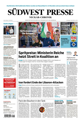 Cover of SUDWEST PRESSE - Neckar-Chronik