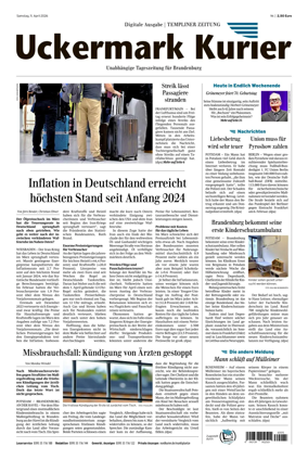 Cover of Templiner Zeitung