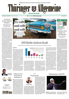 Cover of Thuringer Allgemeine (Arnstadt und Ilmenauz)