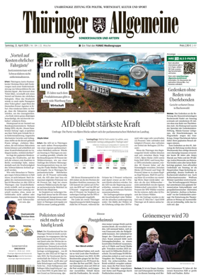 Cover of Thuringer Allgemeine (Sonderhausen und Artern)