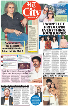 Cover of Hindustan Times (Lucknow) - Live