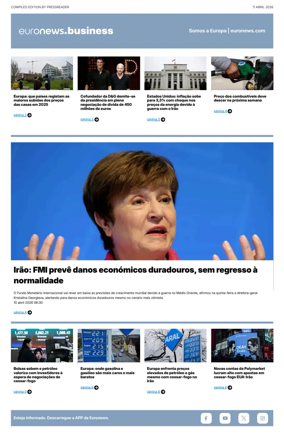 Cover of Euronews Business (Portuguese)
