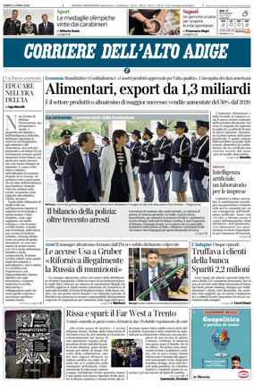 Cover of Corriere dell'Alto Adige