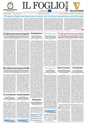 Cover of Il Foglio Quotidiano