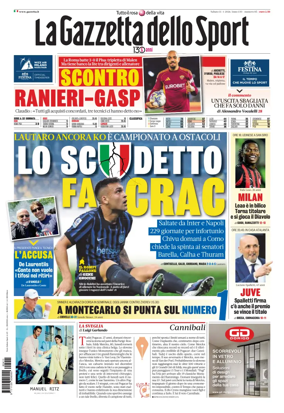 Cover of La Gazzetta dello Sport - Roma