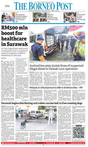 Cover of The Borneo Post (Sarawak)