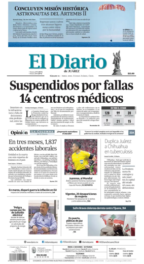 Cover of El Diario de Juarez